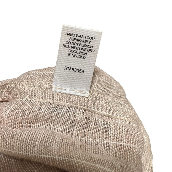 ANTHROPOLOGIE DREW Linen-Blend Pant Wide Leg Crop Tie Waist medium - Picture 4 of 7